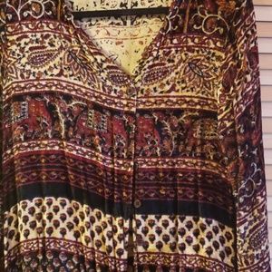RARE  vintage made in India   velvet coat dress
